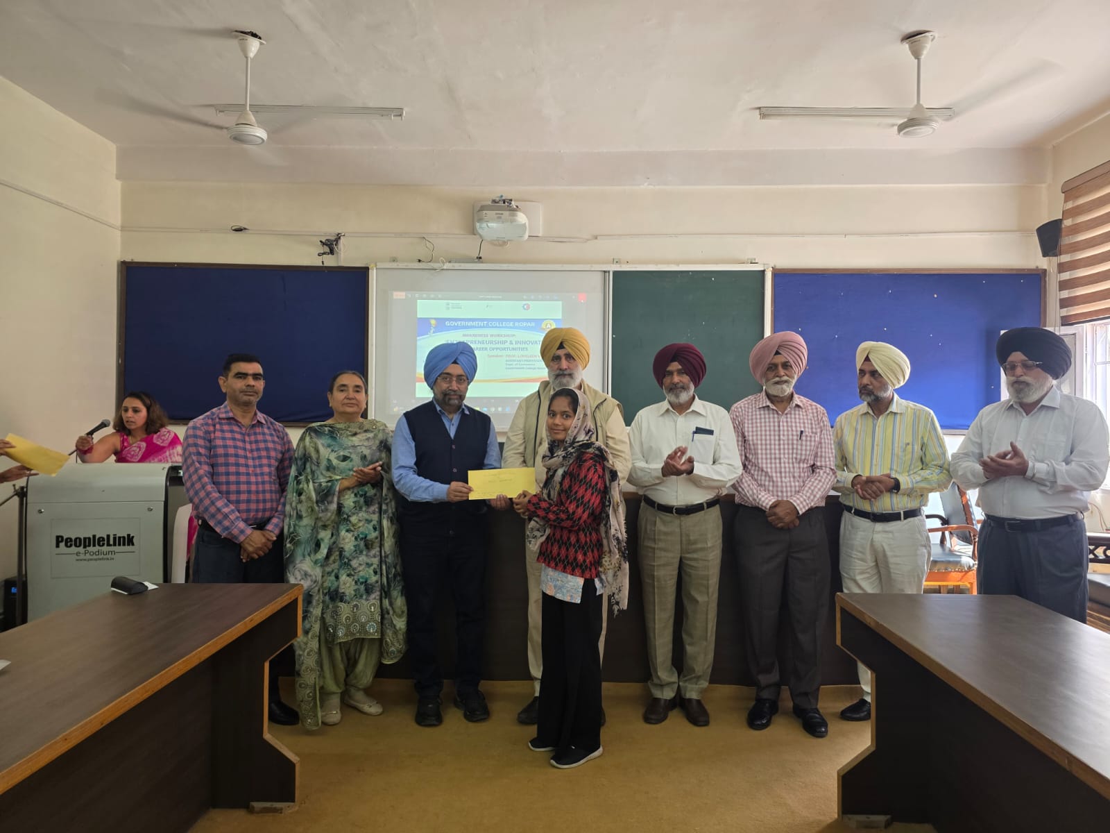 Government College Retired Teachers Welfare Association Punjab distributed scholarship cheques to 17 students
